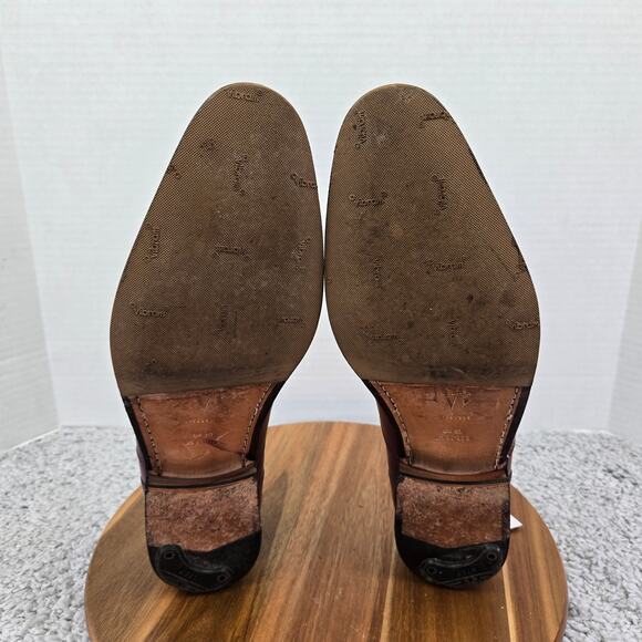3DM Mens 11 Burgundy Maroon Leather Business Office Wingtip Oxford Dress Shoe main image 7